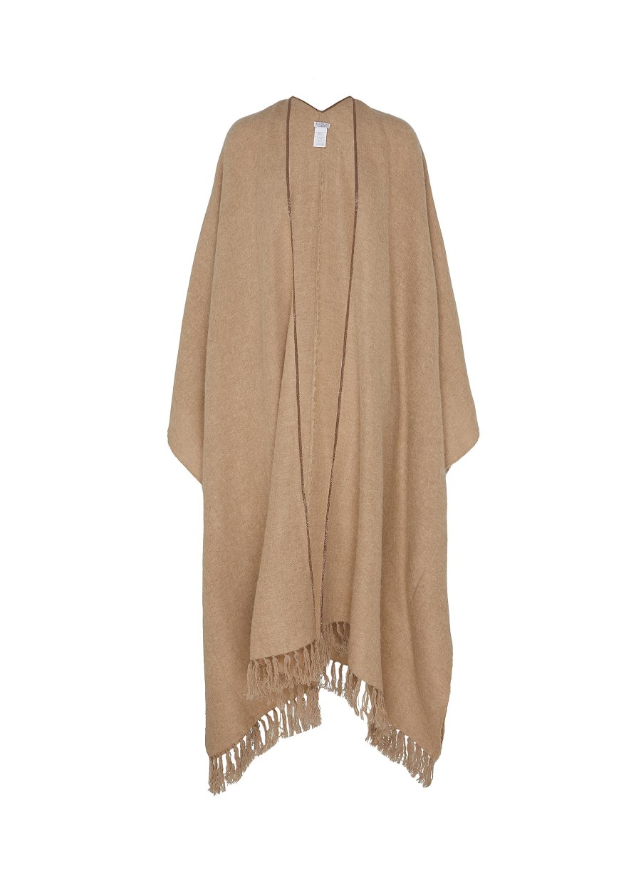 Women BRUNELLO CUCINELLI Scarves & Wraps | Monili Embellished Poncho