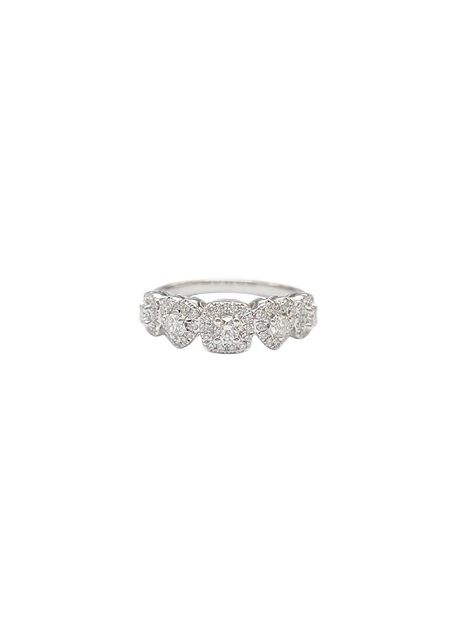 Women LC COLLECTION JEWELLERY Fine Jewellery | 18K White Gold Diamond Ring — Us 6.5