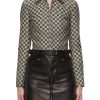 Women MISBHV Jackets | Monogram Jacquard Cropped Jacket