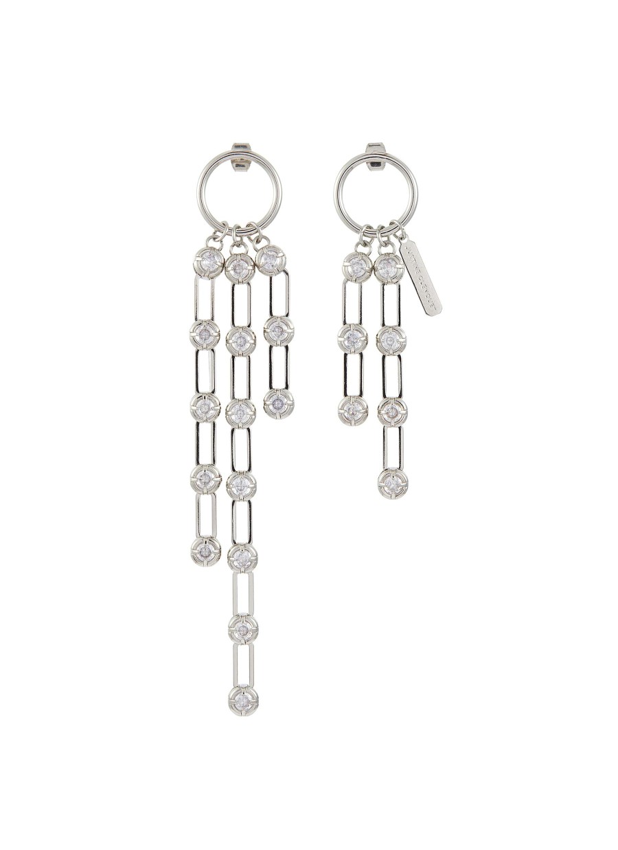 Women JUSTINE CLENQUET Fashion Jewellery | Angie Palladium Plated Earrings