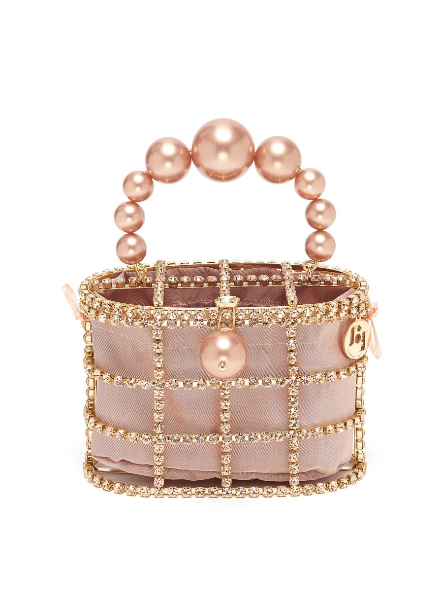 Women ROSANTICA Clutch Bags | Holly' Faux Pearl Crystal Embellished Top Handle Bag