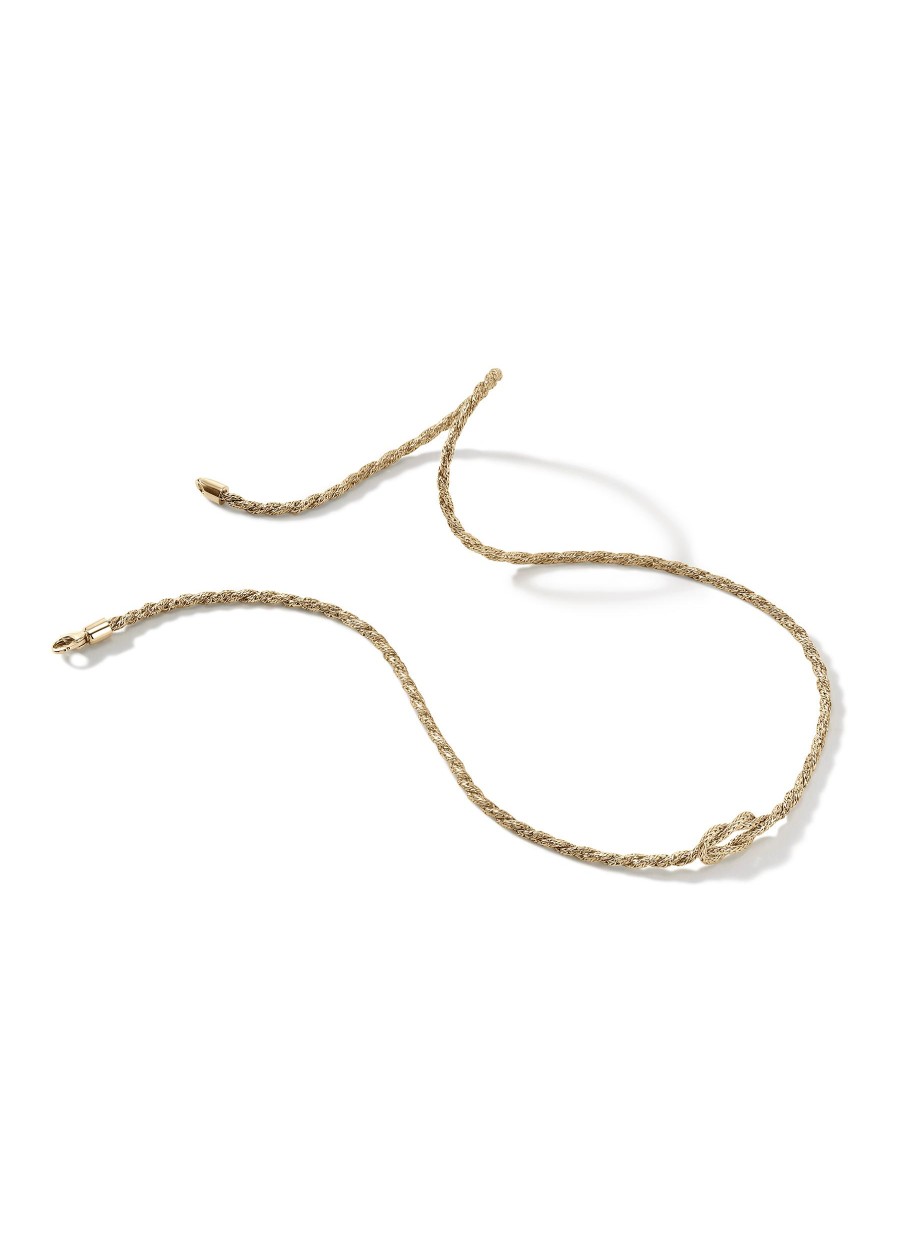 Women JOHN HARDY Fine Jewellery | Love Knot 14K Gold Twisted Chain Necklace — Size 18