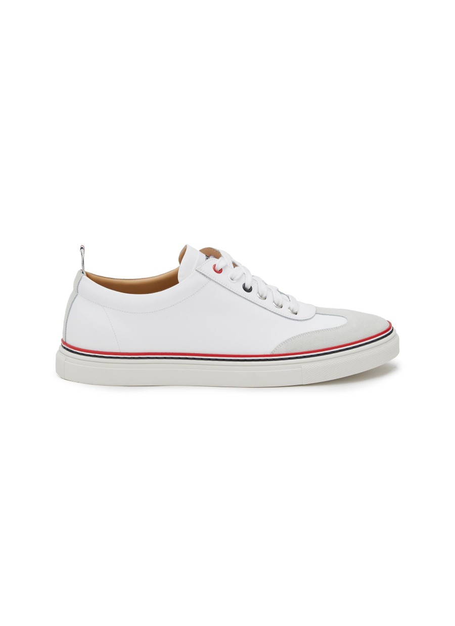 Men THOM BROWNE Sneakers | Leather Low Top Sneakers