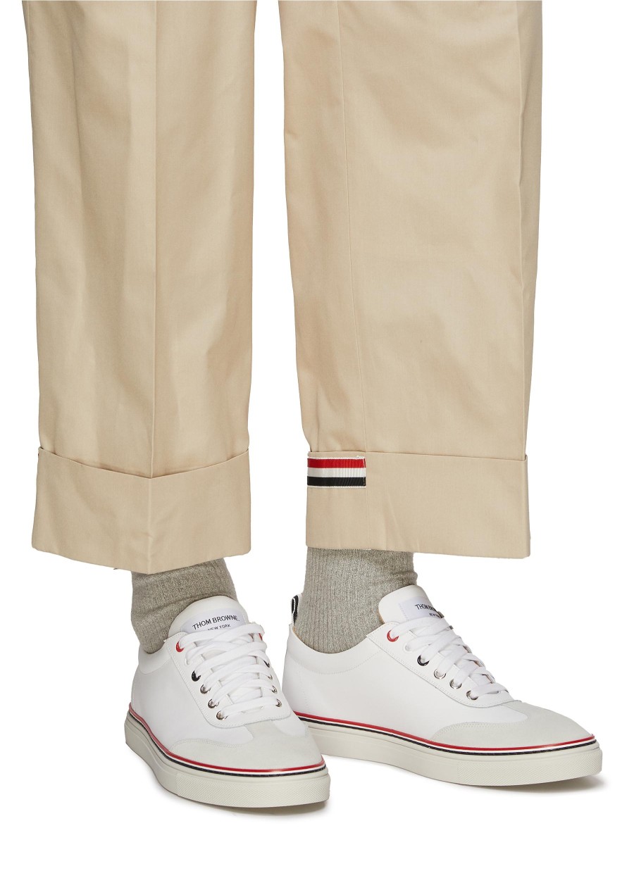 Men THOM BROWNE Sneakers | Leather Low Top Sneakers