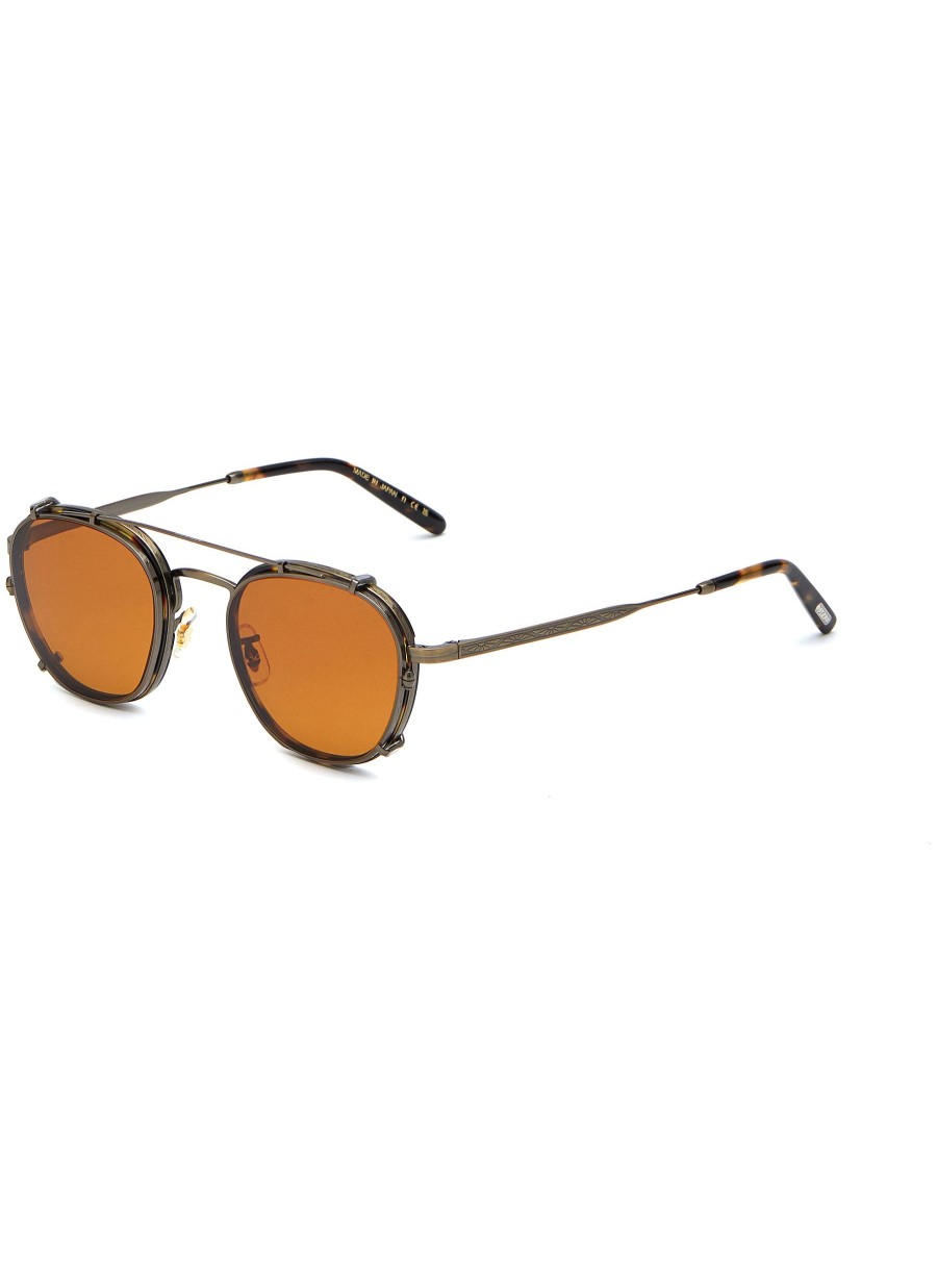 Men OLIVER PEOPLES ACCESSORIES Eyewear | Pillow Metal Round Sunglasses