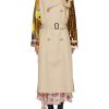 Women DRY CLEAN ONLY Coats | Belted Floral Print Trench Coat