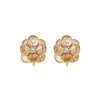 Women LANE CRAWFORD VINTAGE ACCESSORIES Vintage Accessories | Unsigned Gold Tone Crystal Diamante Flower Clip On Earrings