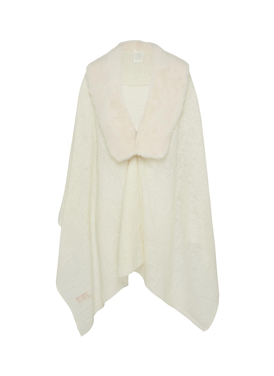 Women KARL DONOGHUE Scarves & Wraps | Shearling Collar Cashmere Shawl