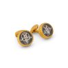 Men TATEOSSIAN Cufflinks | Diamond Giza Tourbillon Gold Plated Base Stainless Steel Cufflinks