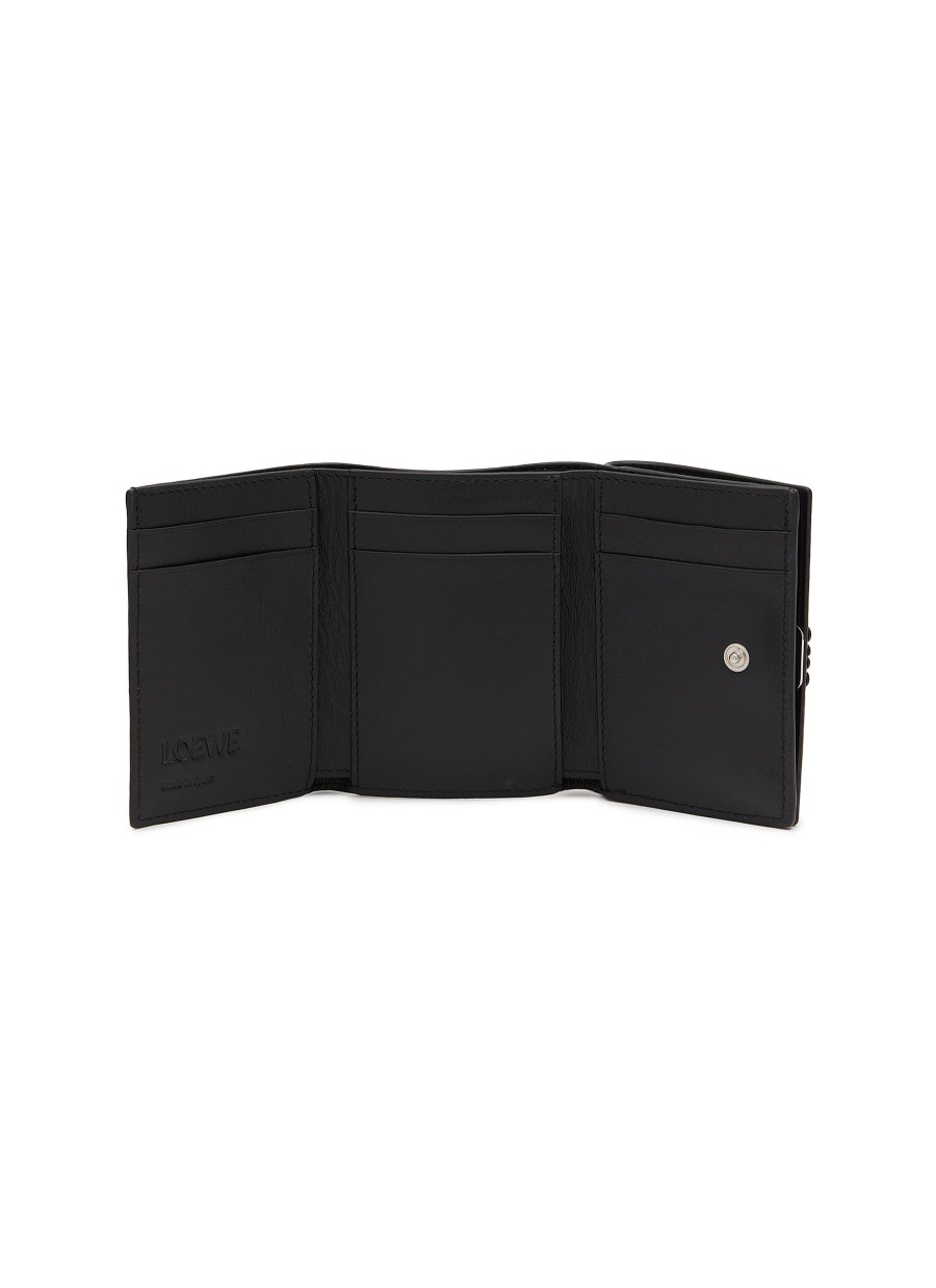 Women LOEWE Small Leather Goods | Anagram Pebbled Leather Trifold Wallet