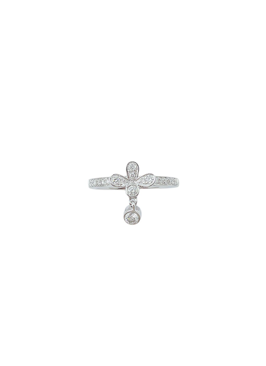 Women LC COLLECTION JEWELLERY Fine Jewellery | 18K White Gold Diamond Ring — Us 6.5