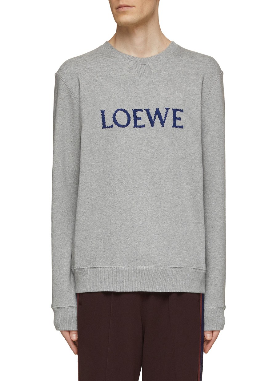 Men LOEWE Pullovers & Hoodies | Diagonal Stitch Logo Sweatshirt