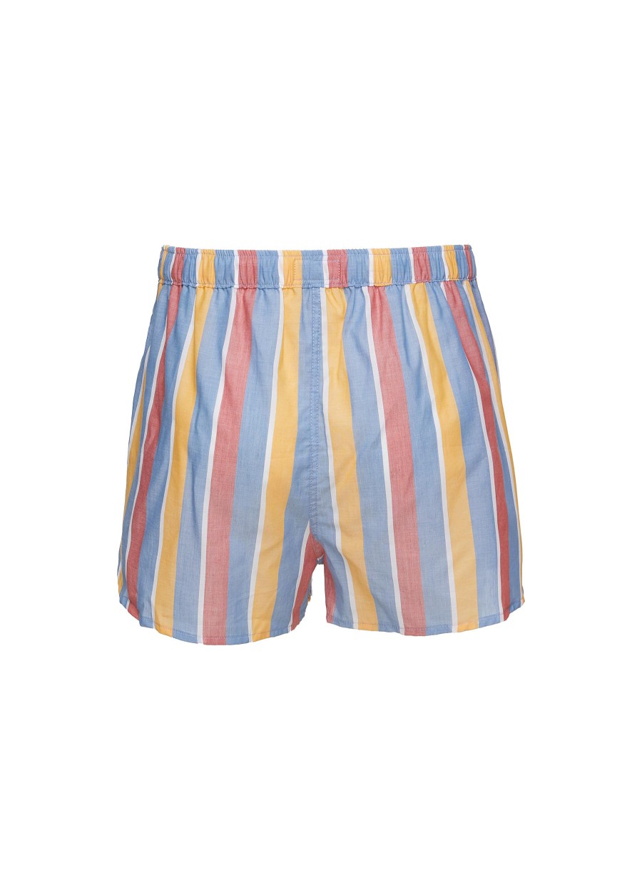 Men DEREK ROSE Underwear | Striped Magnetic Fly Cotton Boxers