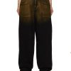 Men WE11DONE Pants | Dark Wash Metal Print Denim Jeans