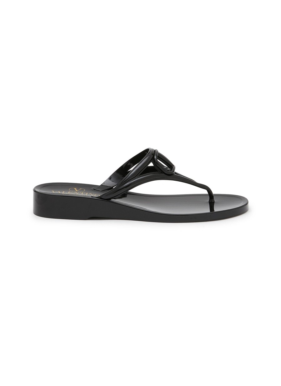 Women VALENTINO Slides | Vlogo Cut-Out Flip Flops