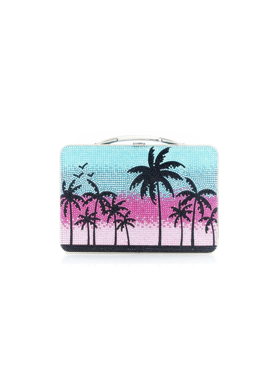 Women JUDITH LEIBER Clutch Bags | Lunch Box Beach Sunset Stone Embellished Clutch