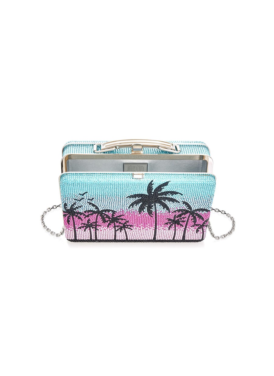 Women JUDITH LEIBER Clutch Bags | Lunch Box Beach Sunset Stone Embellished Clutch