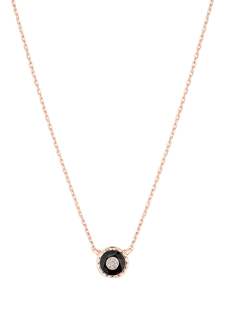 Women KORLOFF Fine Jewellery | Saint-Petersbourg Rose Gold Diamond Black Onyx Necklace