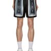 Men AMIRI Pants | Diamond Logo Motif Silk Drawstring Shorts