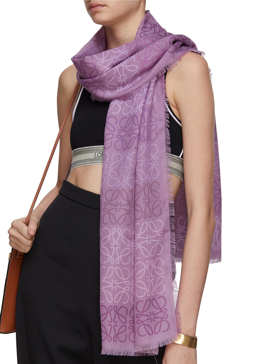 Women LOEWE Scarves & Wraps | Wool Blend Anagram Scarf