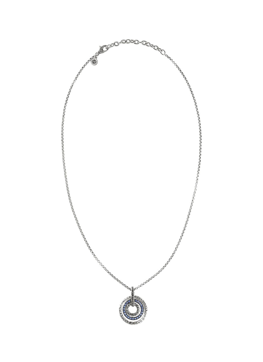 Women JOHN HARDY Fine Jewellery | Classic Chain Blue Sapphire Sterling Silver Mini Rolo Chain Necklace — Size 18-20