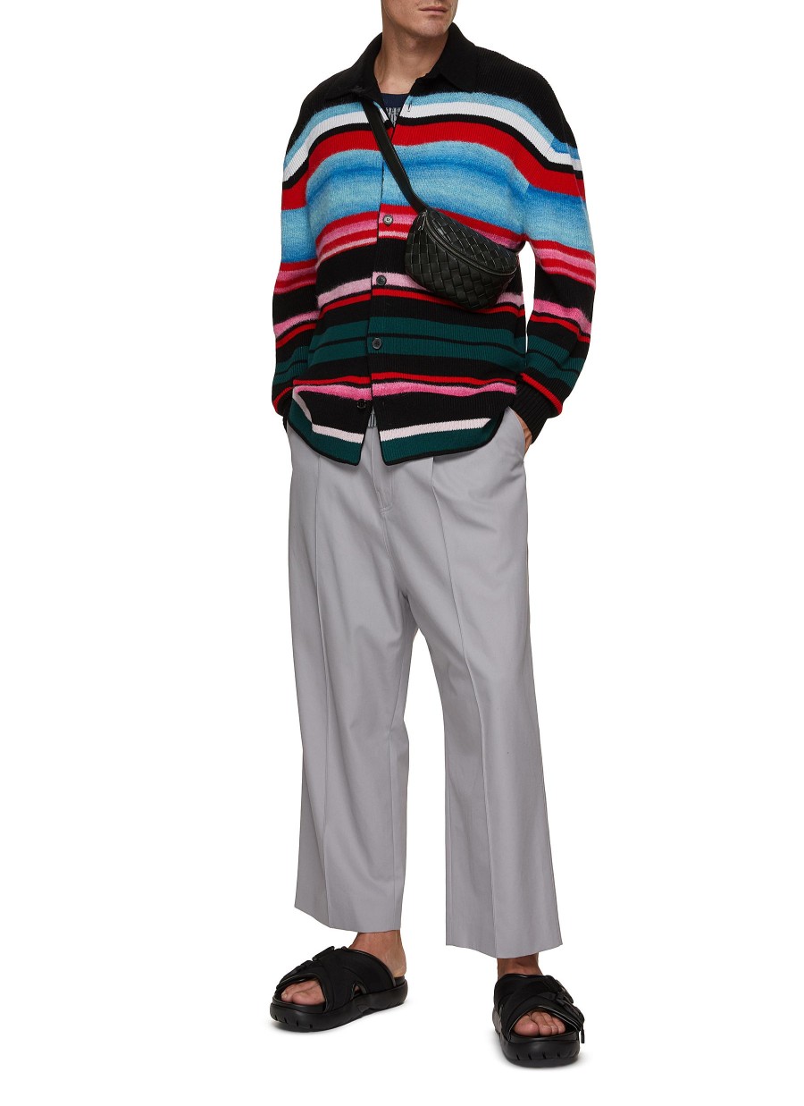 Men MISSONI Shirts | Long Sleeve Striped Wool Shirt