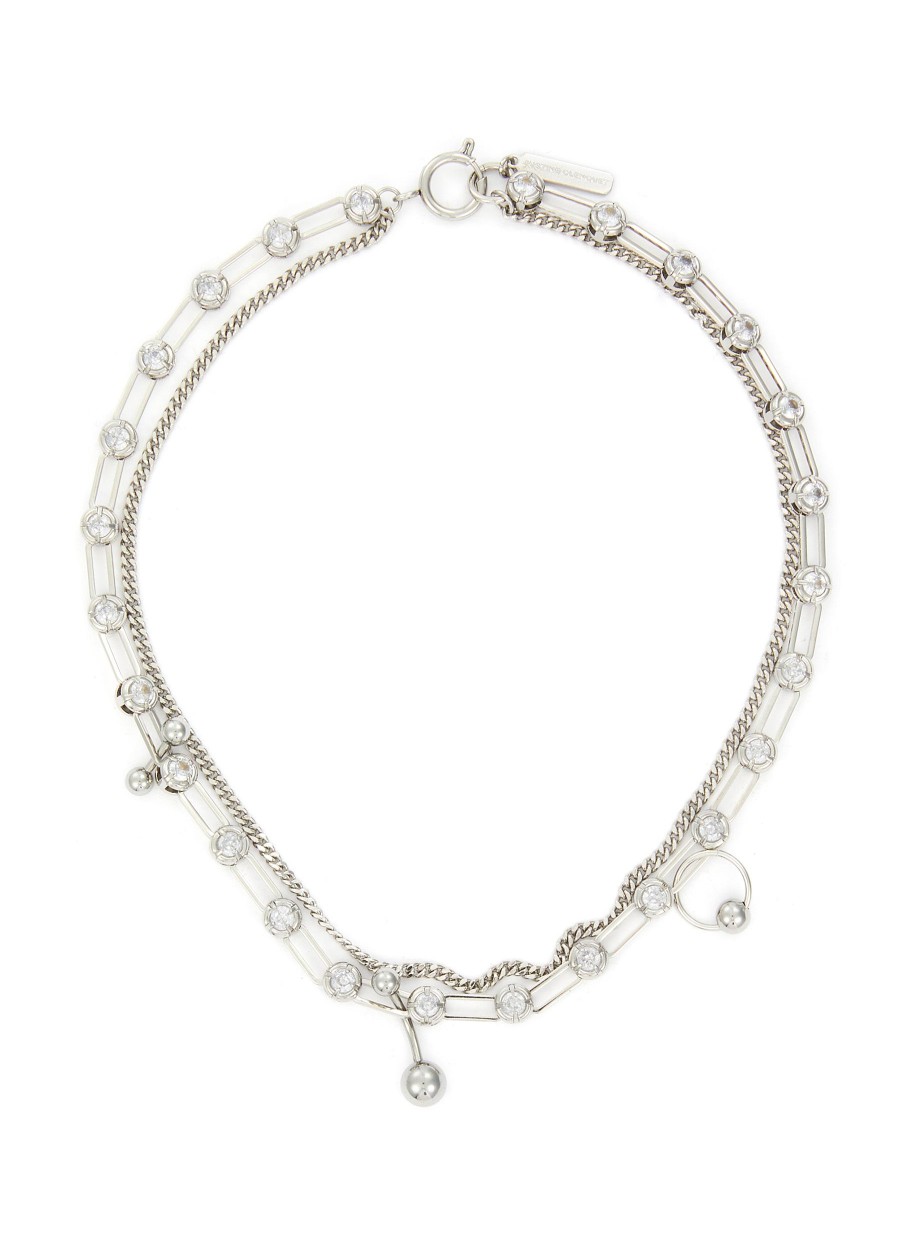 Women JUSTINE CLENQUET Fashion Jewellery | Angie Palladium Plated Necklace