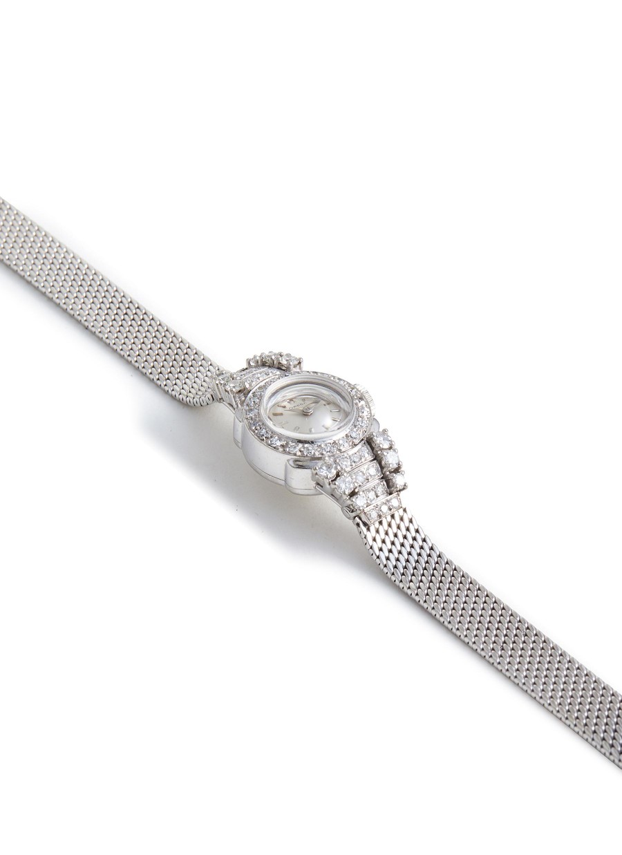 Women LANE CRAWFORD VINTAGE WATCHES Watches | Omega 18K White Gold Case Circular Dial Diamond Lady Wrist Watch