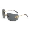 Women MIU MIU Eyewear | Metal Irregular Sunglasses