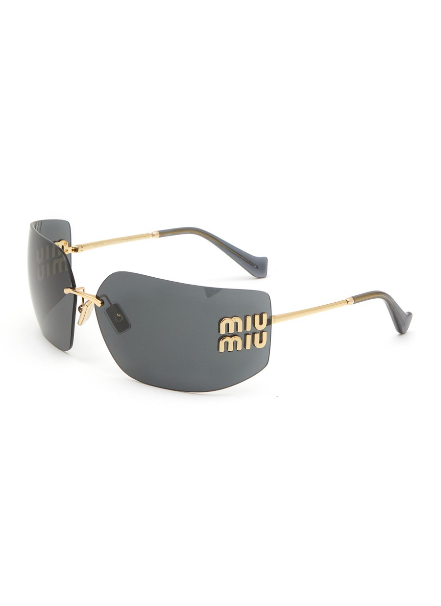 Women MIU MIU Eyewear | Metal Irregular Sunglasses