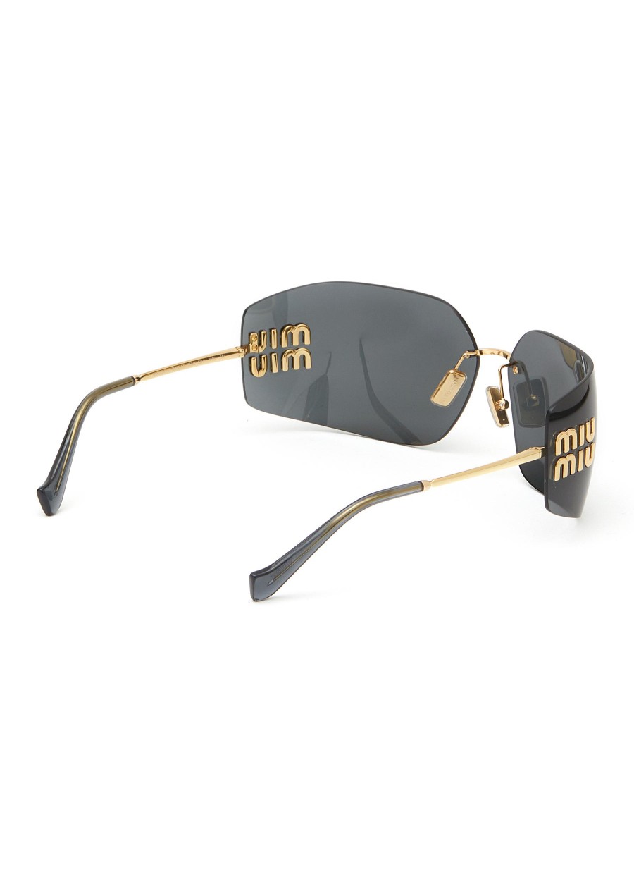 Women MIU MIU Eyewear | Metal Irregular Sunglasses