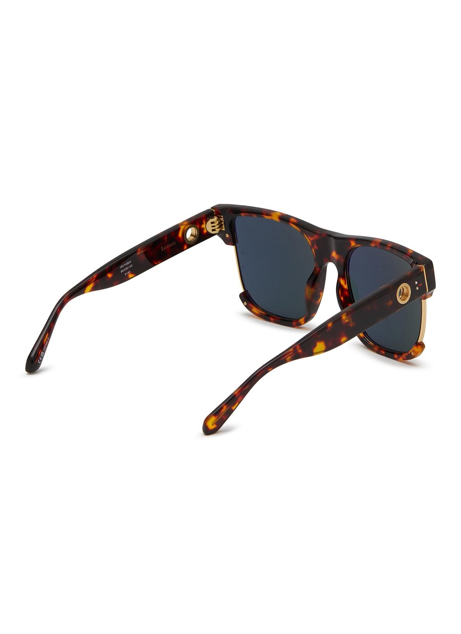 Women LINDA FARROW Eyewear | Lomas Acetate & Metal Square Sunglasses