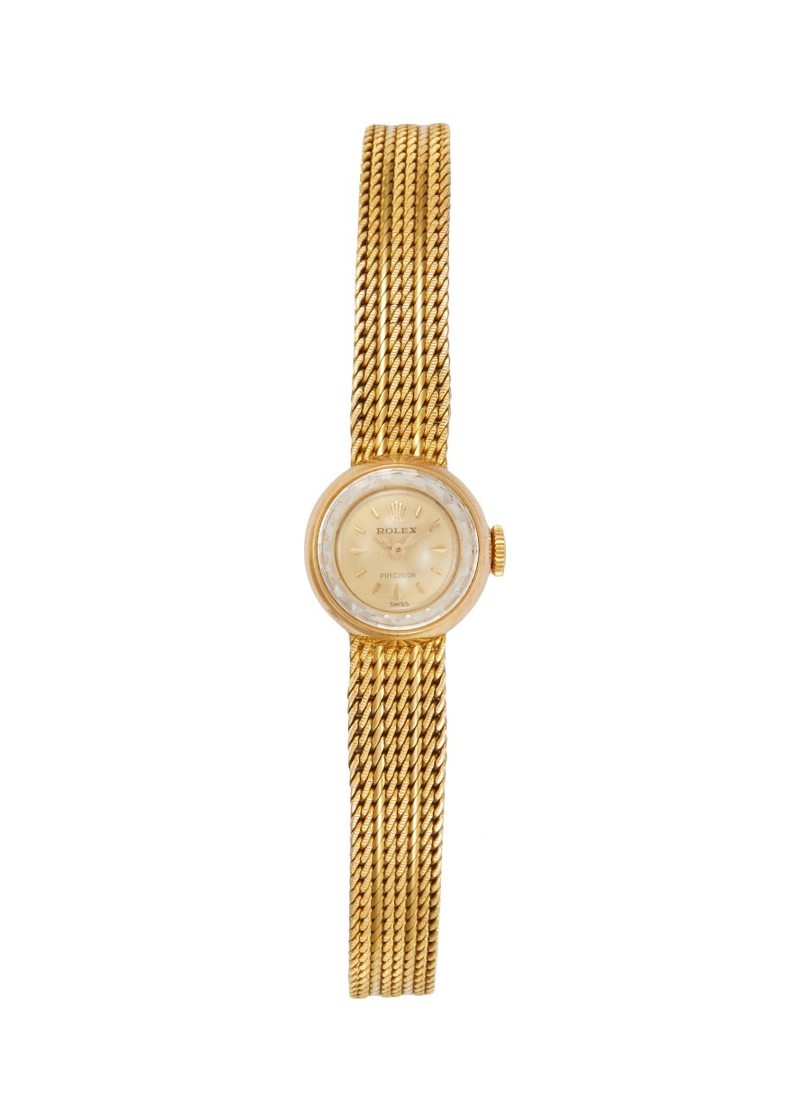 Women LANE CRAWFORD VINTAGE WATCHES Watches | Rolex Integrated Bracelet 18K Yellow Gold Lady Wrist Watch