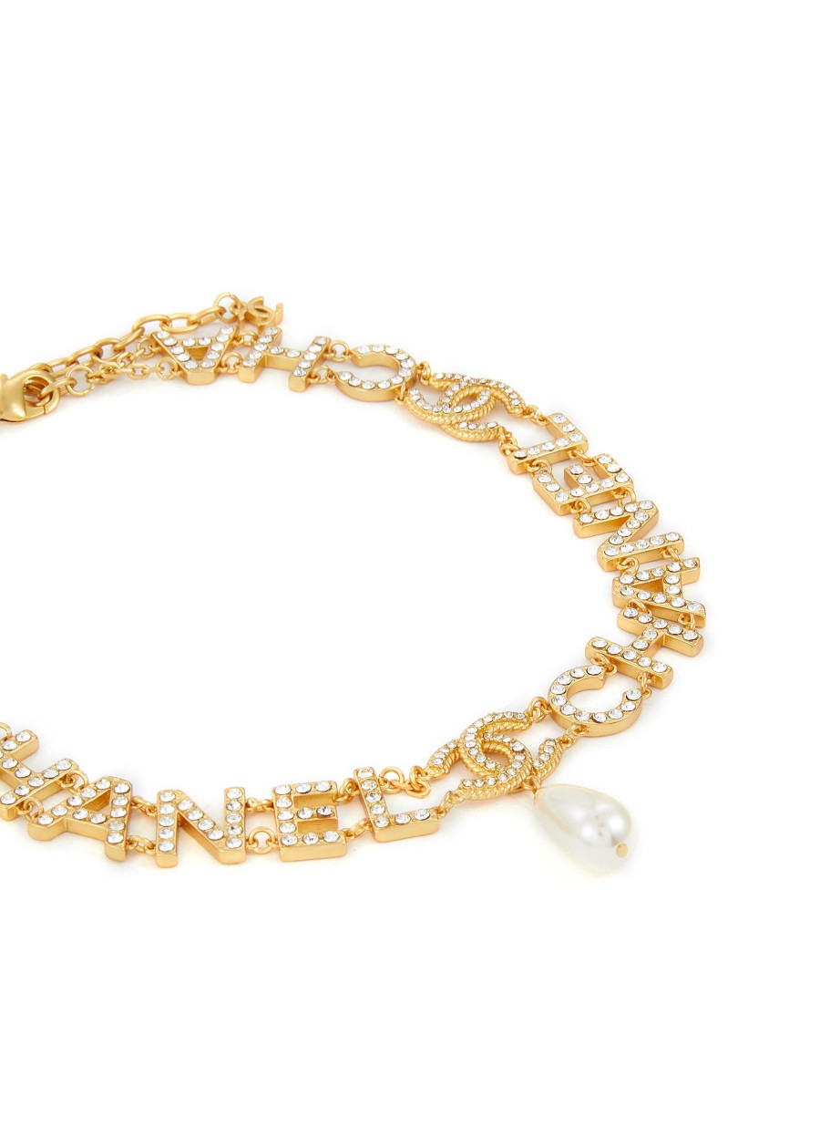 Women LANE CRAWFORD VINTAGE ACCESSORIES Vintage Accessories | Chanel Gold Tone Necklace