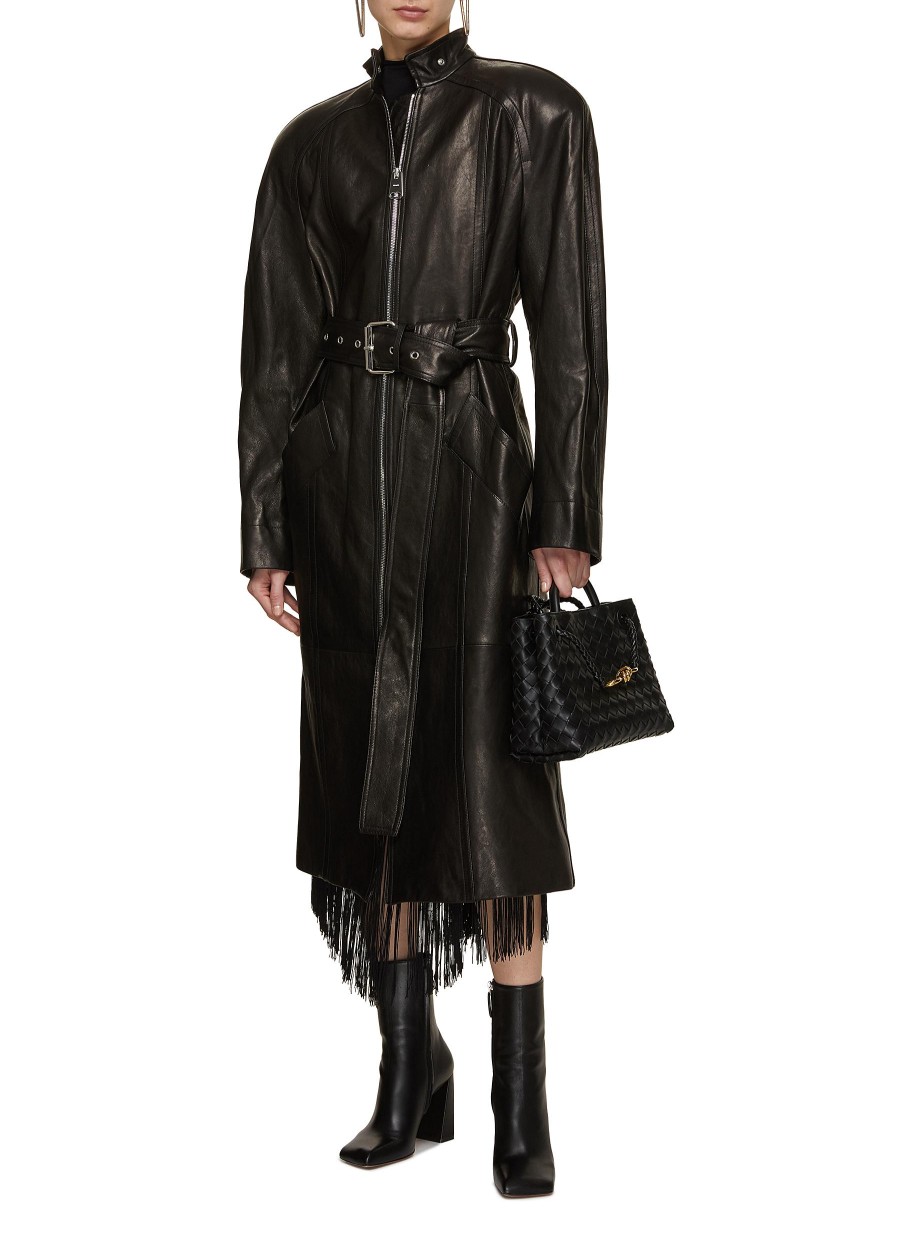 Women KHAITE Coats | Bobbie Leather Coat