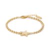 Women NUMBERING Fashion Jewellery | 14K Gold Plated Brass Star Point Ball Chain Bracelet