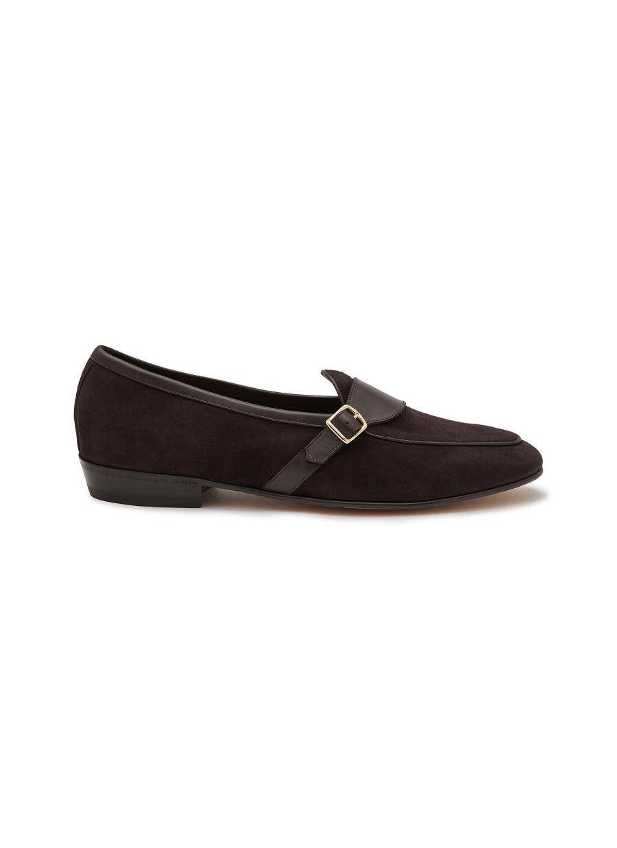 Men BAUDOIN & LANGE Flats | Sagan Classic Buckle Suede Loafers