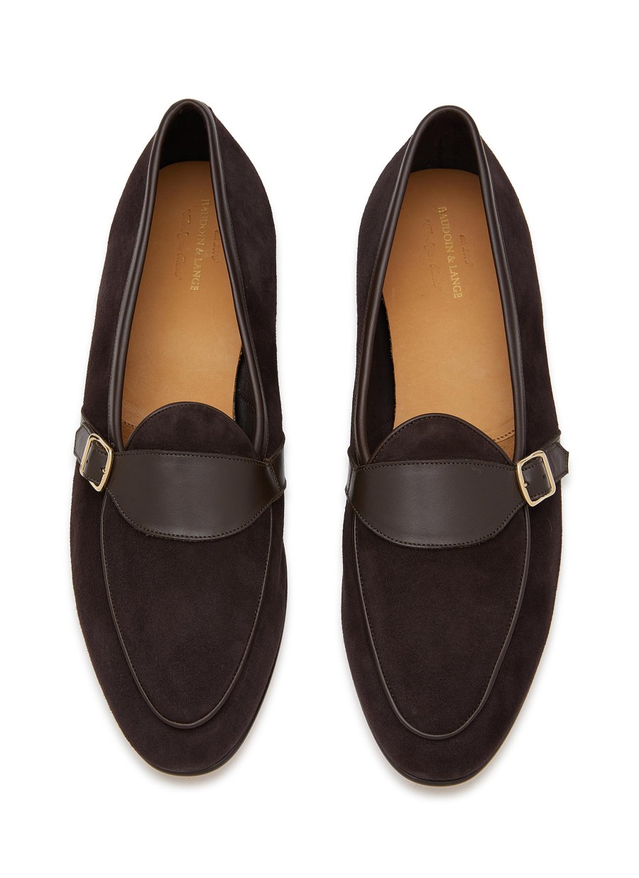 Men BAUDOIN & LANGE Flats | Sagan Classic Buckle Suede Loafers