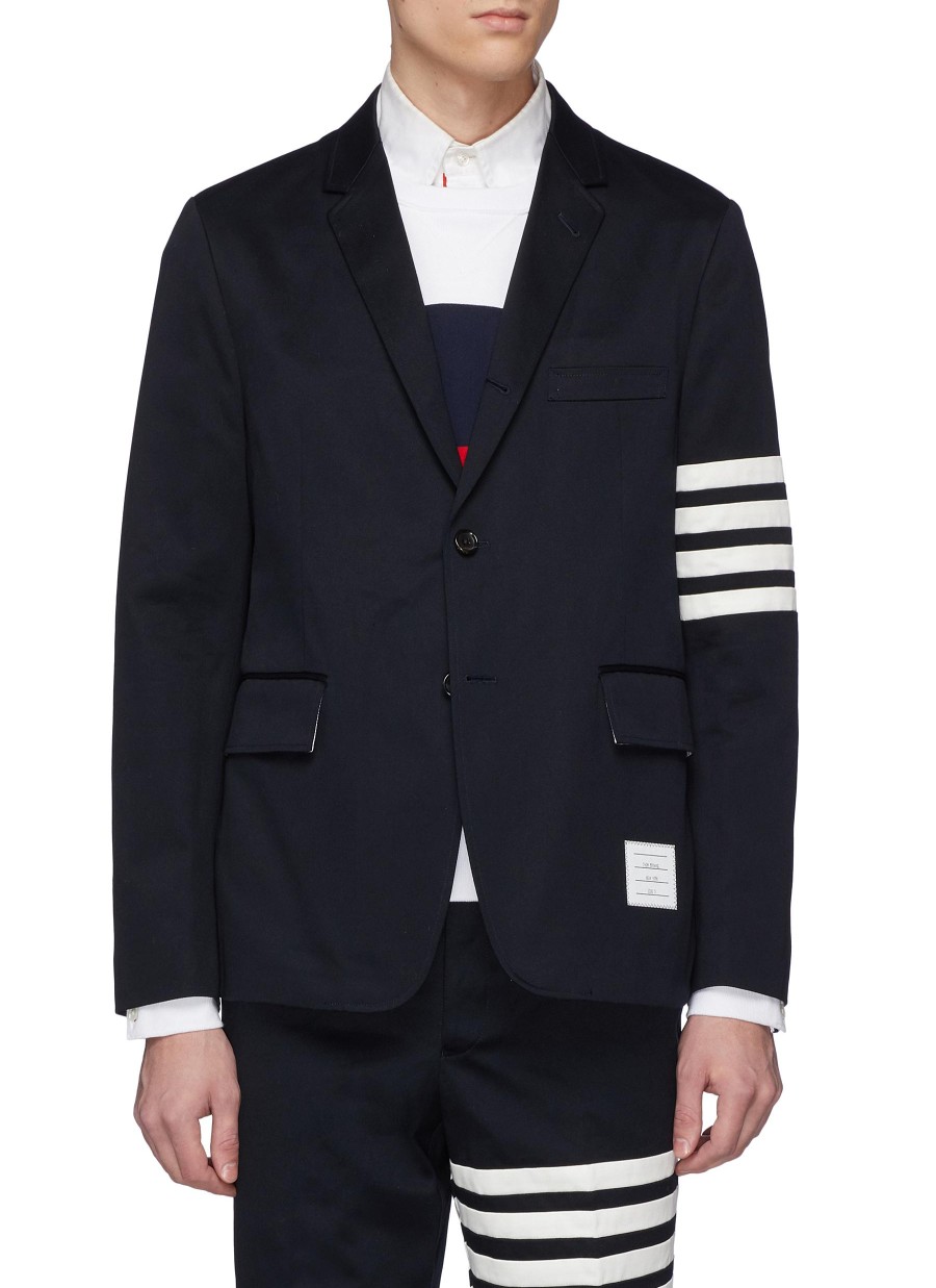 Men THOM BROWNE Suits | Stripe Sleeve Twill Soft Blazer