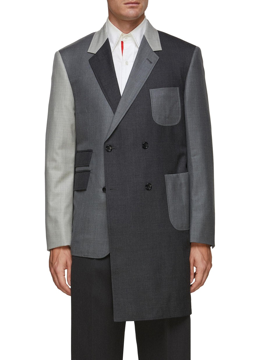 Men THOM BROWNE Suits | Asymmetrical Wool Blazer