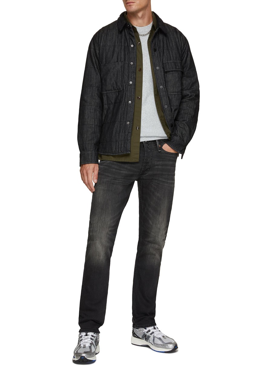 Men DENHAM Jackets | Quilted Corduroy Collar Overshirt Jacket