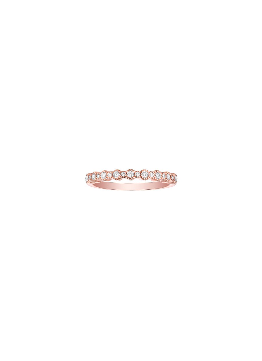 Women LC COLLECTION JEWELLERY Fine Jewellery | 18K Rose Gold Diamond Eternity Band — Us 7