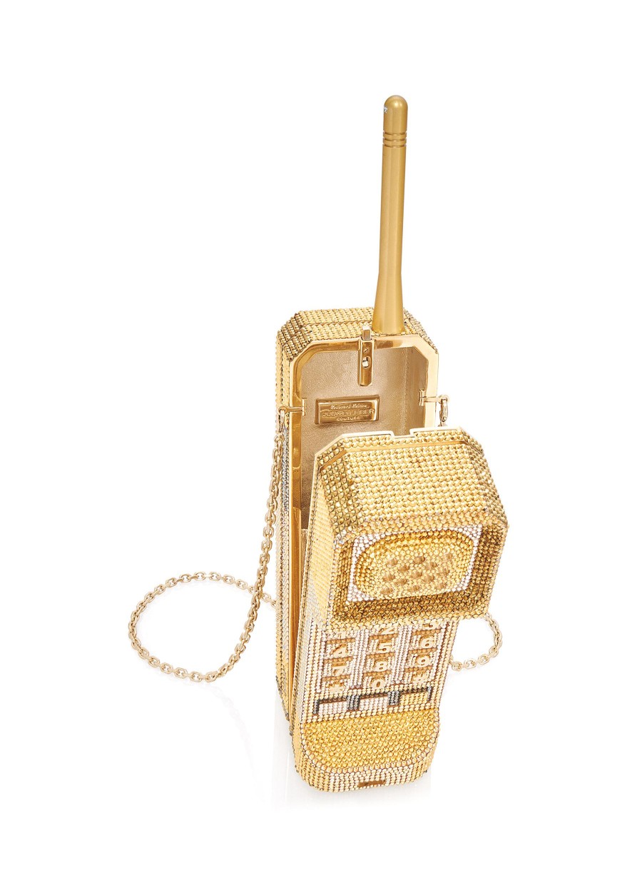 Women JUDITH LEIBER Clutch Bags | Brick Phone Crystal Embellished Clutch