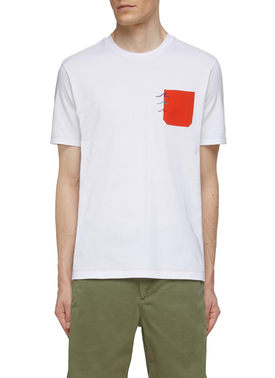 Men PAUL & SHARK T-Shirts | Contrast Pocket Cotton T-Shirt