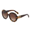 Women MIU MIU Eyewear | Tortoiseshell Effect Acetate Round Sunglasses