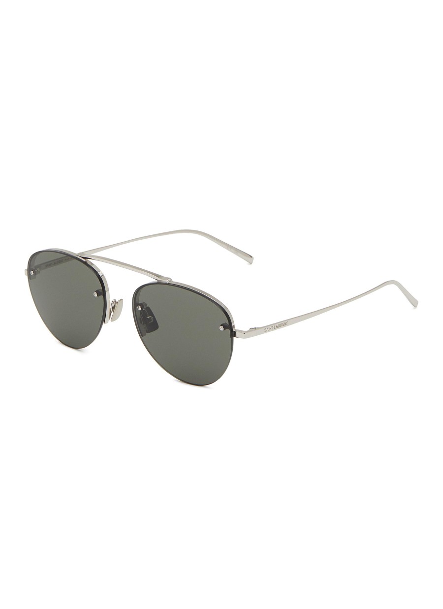 Men SAINT LAURENT Eyewear | Sl 575-002 Metal Aviator Sunglasses