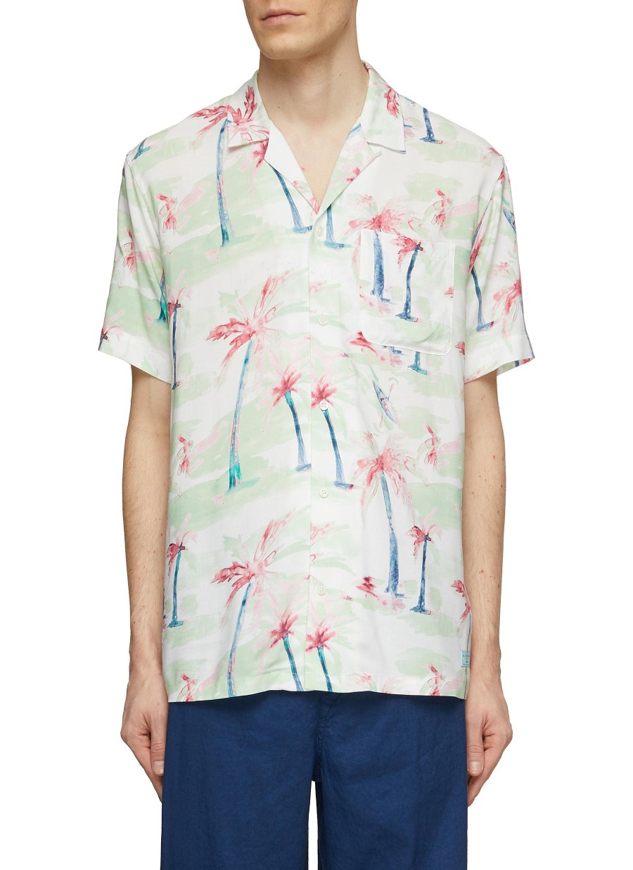 Men SCOTCH & SODA Shirts | Palm Tree Print Shirt