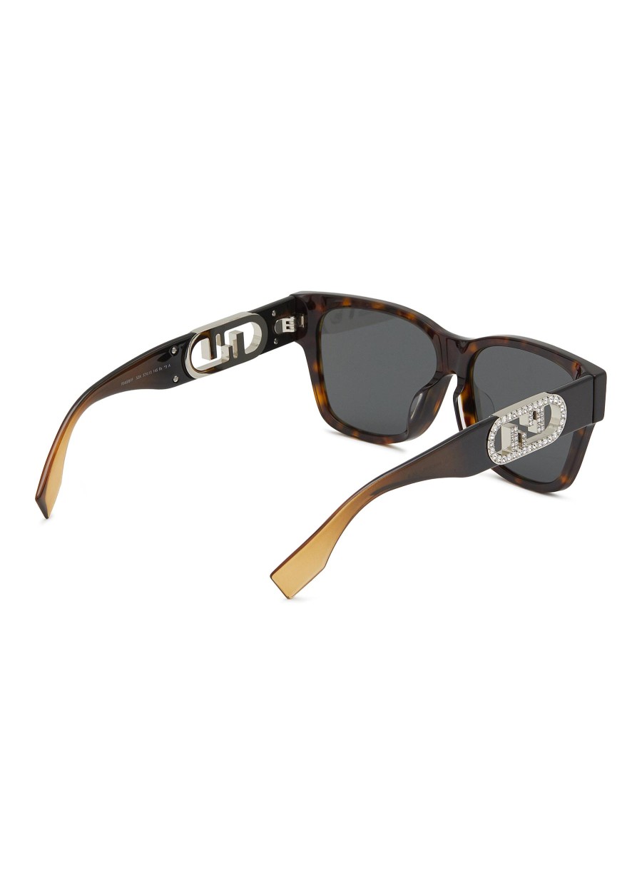 Women FENDI Eyewear | O'Lock Tortoiseshell Effect Acetate Sunglasses