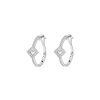 Women KORLOFF Fine Jewellery | Eclat 18K White Gold Diamond Hoop Earrings