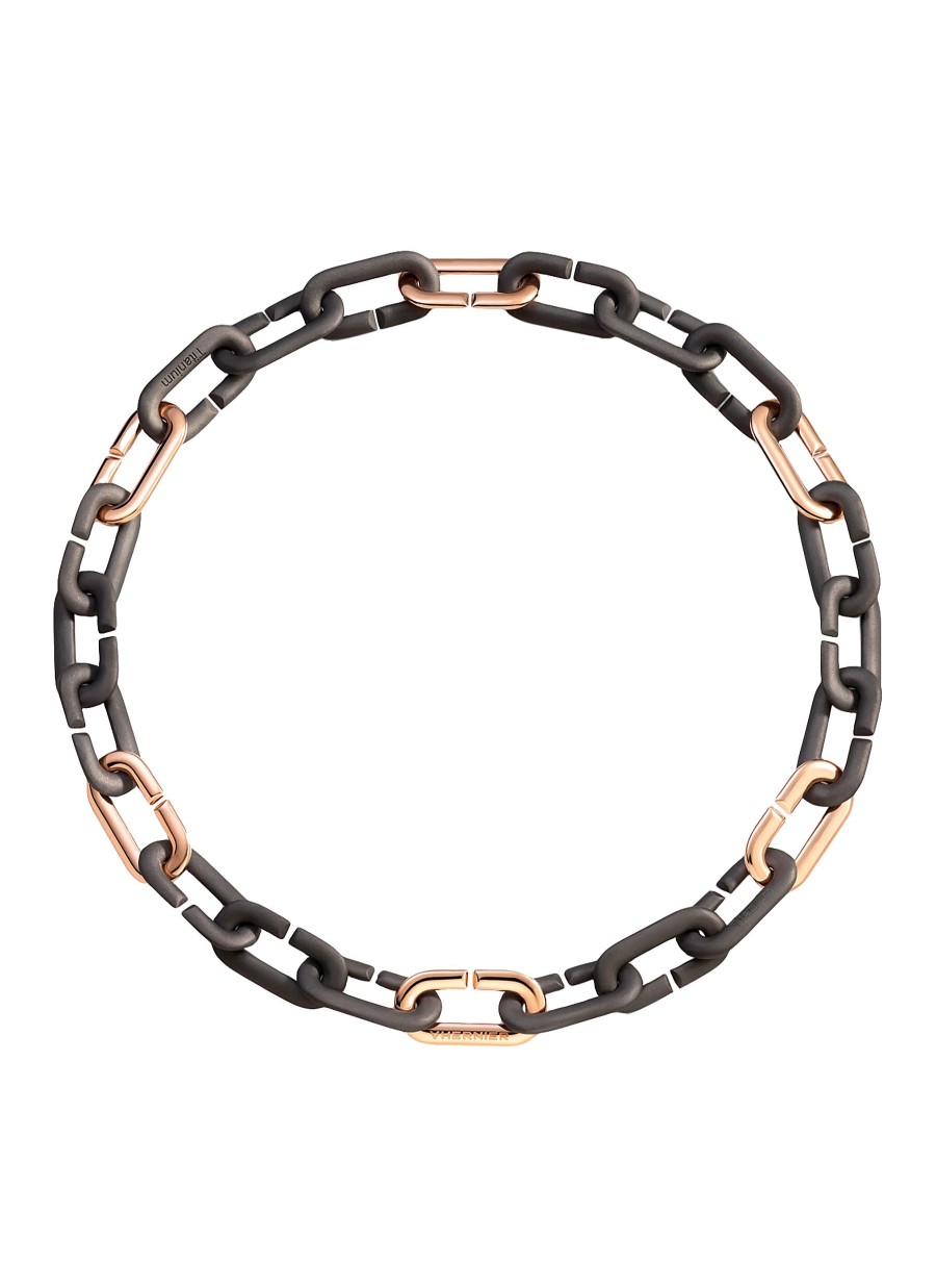 Women VHERNIER Fine Jewellery | Mon Jeu Titanium 18K Rose Gold Necklace